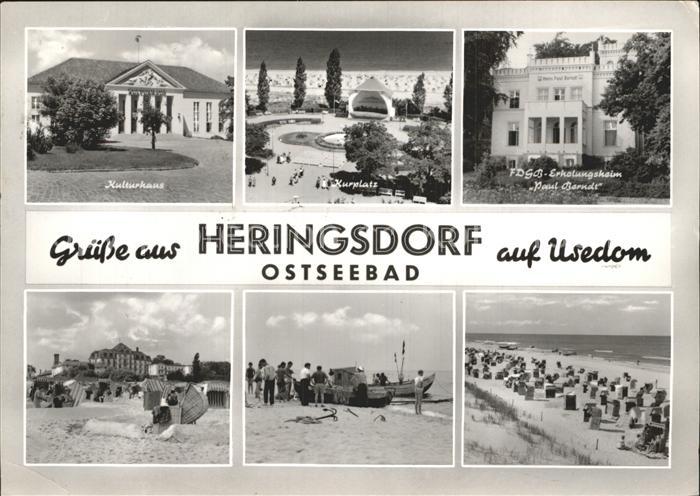 Heringsdorf Ostseebad Usedom Kurpark Kulturhaus Strand