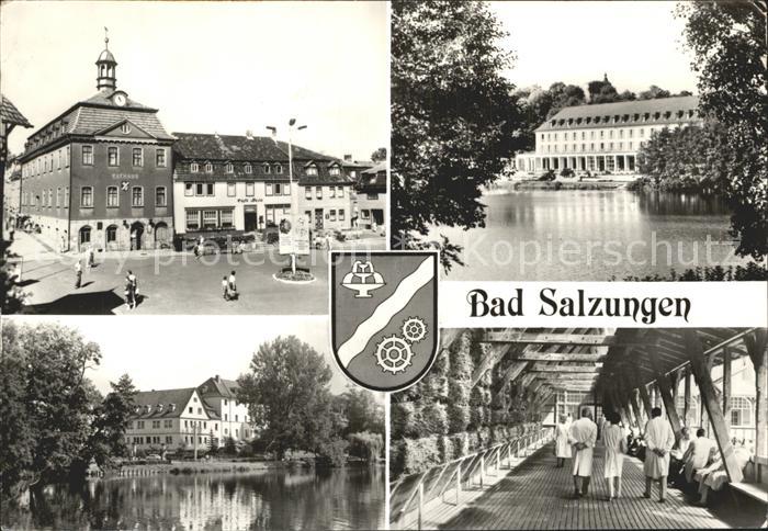 Bad Salzungen Markt kurhaus am Burgsee Hufeland-Sanatorium Gradierwerk