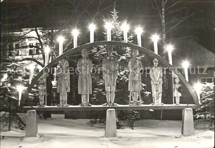 Schneeberg Erzgebirge Neustaedtel Schwibbogen zur Weihnachtszeit