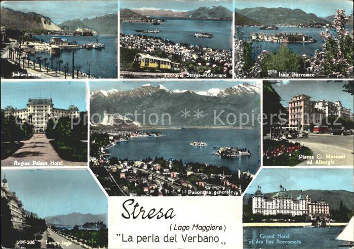 Stresa Lago Maggiore Piazza G. Marconi ed Alberghi Imbarcadero Regina Palace Hot