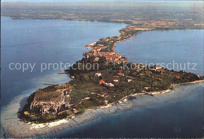 Lago di Garda Gardasee Sirmione Luftaufnahme