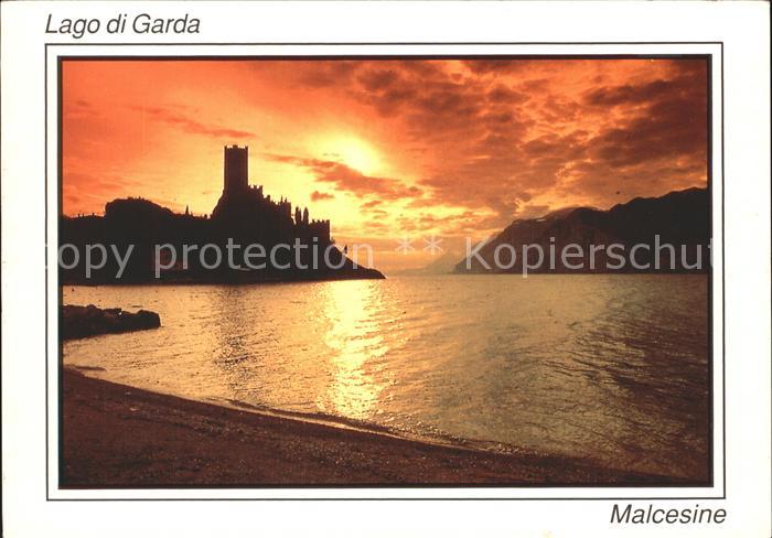 Malcesine Lago di Garda Sonnenuntergang castello Schloss