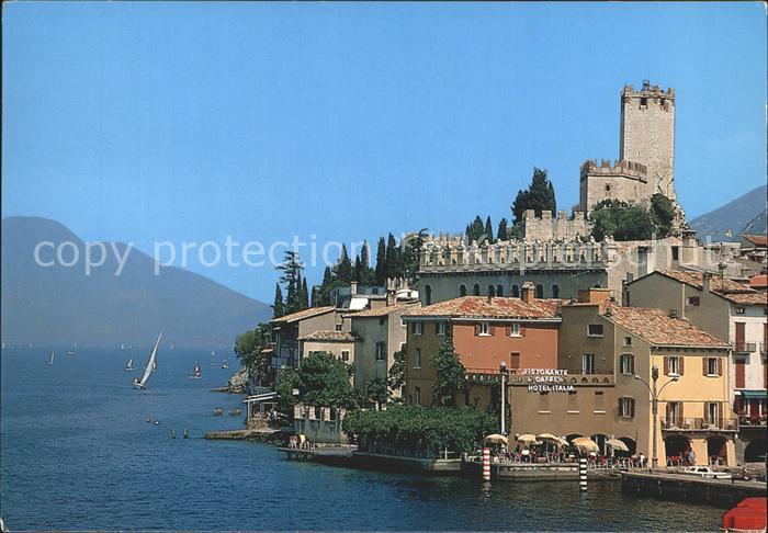 Lago di Garda Malcesine vista dal Lago Segelboote