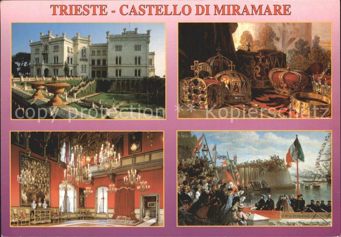 Trieste Castello di Miramare Schloss Miramare Kronen Kronleuchter Koenigliche Zi