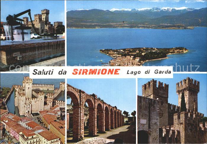 Sirmione Lago di Garda Brunnen Schloss  arci
