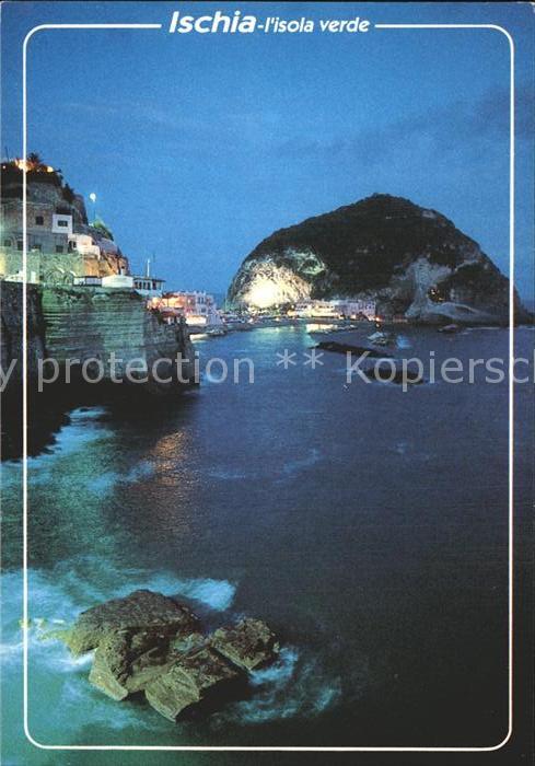 Ischia Isola verde Mittelmeer Fliegeraufnahme Sant Angelo