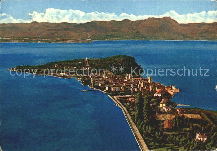 Sirmione Lago di Garda Flugaufnahme