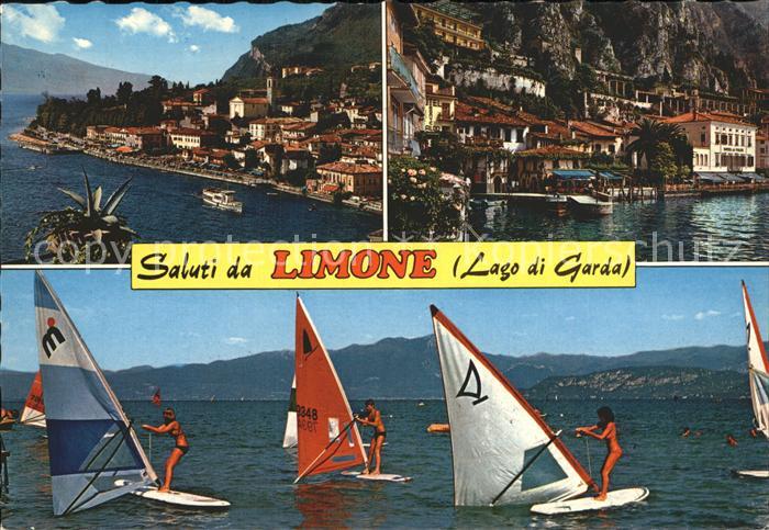 Limone sul Garda Windsurfer Ortsansichten