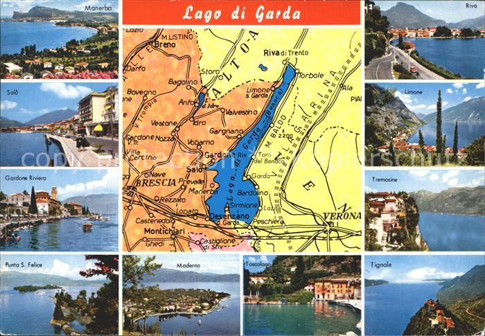 Lago di Garda Manerba Salo Gardone Riviera Punta San Felice Maderno Toscolano Ti