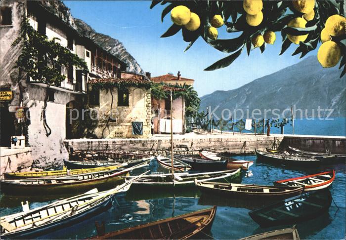 Lago di Garda il porto der Hafen Boote Limone