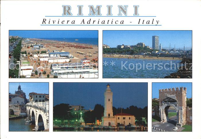 Rimini Riviera adriatica Tor Bruecke Strand