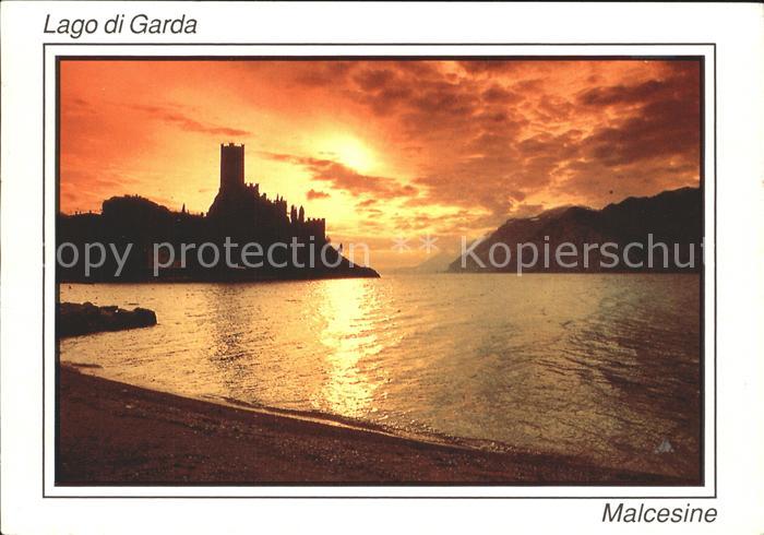 Malcesine Lago di Garda Castello Tramonto Schloss