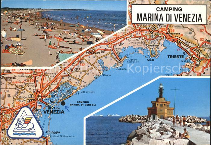 Camping Marina di Venezia Venedig Lido Venezia carta geografica