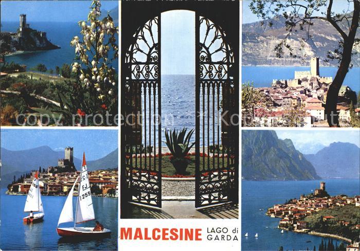 Malcesine Lago di Garda Lago di Garda Segelboote Tor Schloss