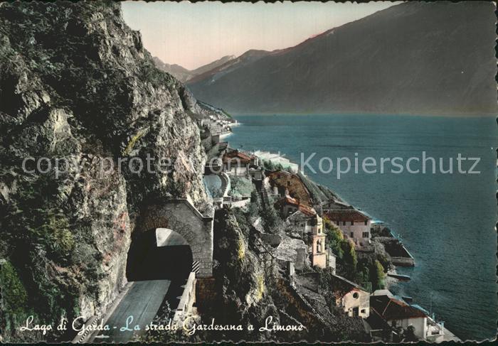 Lago di Garda la strada Gardesana a Limone