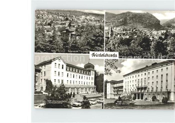 Friedrichroda Blick zum Gottlob Teilansicht Erholungsheim Walter Ulbricht