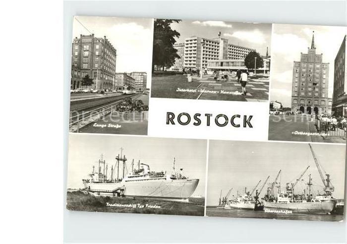 ROSTOCK CITY Lange Strasse ueberseehafen Traditionsschiff Typ Frieden Hotel War
