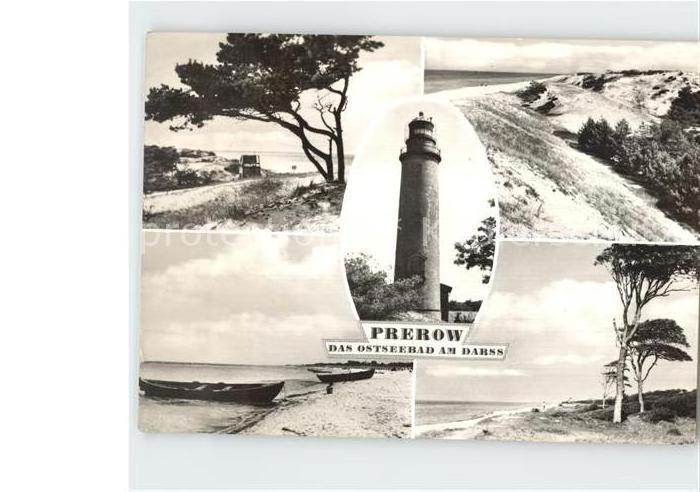 Prerow Ostseebad Strand Duenen Boote Leuchtturm