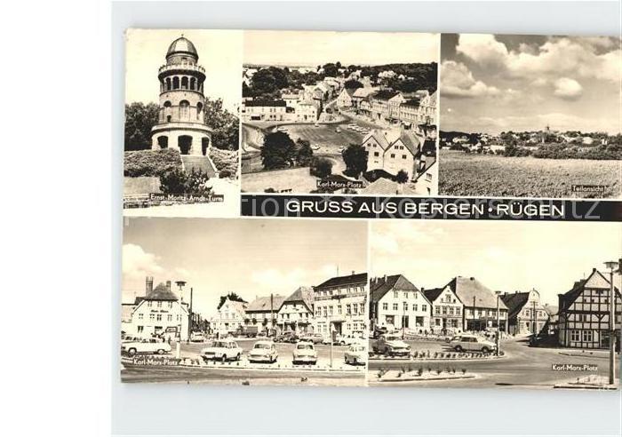 Bergen Ruegen Ernst Moritz Arnt Turm Karl Marx Platz