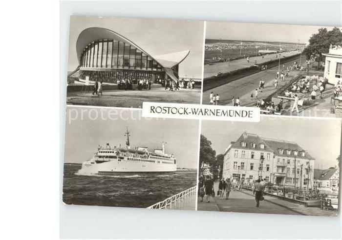 Warnemuende Ostseebad Gaststaette Teepott Strandpromenade Faehrschiff Warnemuend