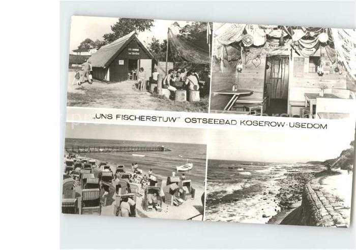 Koserow Ostseebad Usedom Uns Fischerstuw Strand Streckelbergmauer