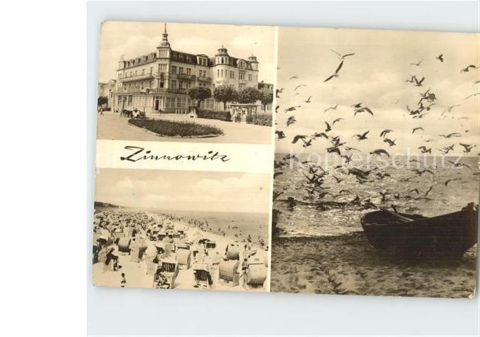 Zinnowitz Ostseebad Strand Moewen Boot