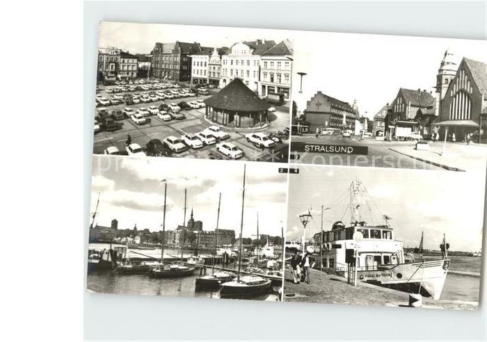 Stralsund Mecklenburg Vorpommern Leninplatz Bahnhof Hafen Schwimmende Gaststaett