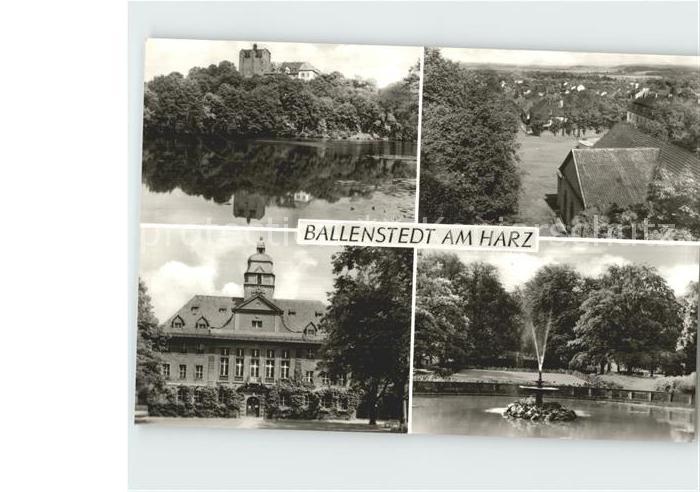 Ballenstedt Forsthochschule Goetheplatz Rathaus Friedenspark