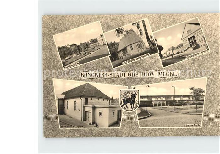 Guestrow Mecklenburg Vorpommern Kongresshalle Paedagogisches Institut