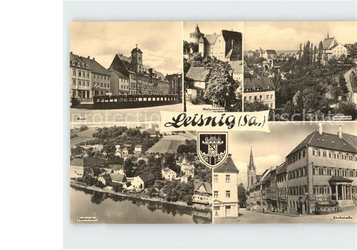 Leisnig Kirchstrasse Markt Malerwinkel