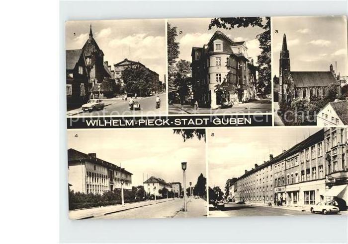 Guben Wilhelm Pieck- Strasse Postamt Klosterkirche