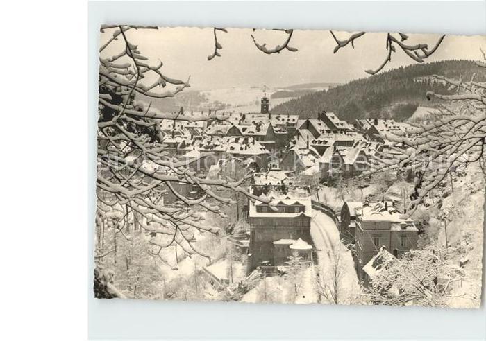 Schwarzenberg Erzgebirge Teilansicht im Winter