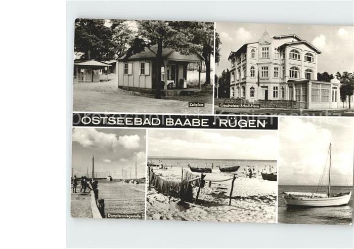 Baabe Ostseebad Ruegen Zeltplatz Damperanlegestelle Geschwister Scholl Heim