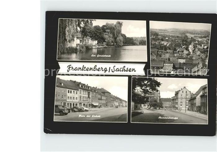 Frankenberg Sachsen Platz der Einheit Gondelteich Humboldtstrasse