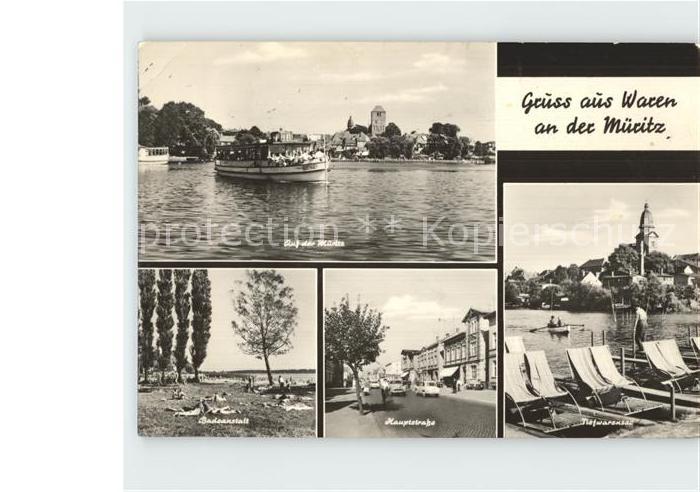 Waren Mueritz Badeanstalt Hauptstrasse Schiff Gertrud