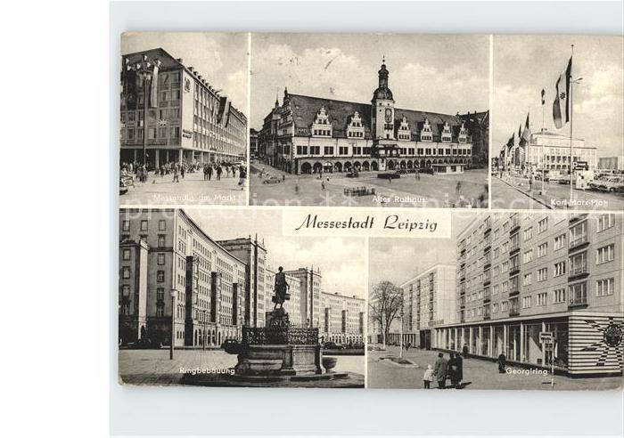 LEIPZIG Sachsen Karl Marx- Platz Altes Rathaus Ringbebauung