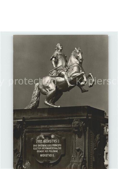 DRESDEN Elbe Der goldene Reiter