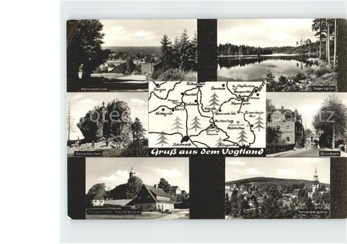 Gruenbach Vogtland Jaegersgruen Hammerbruecke Schneckenstein