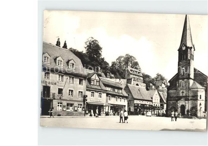 Wehlen Sachsen Rathaus und Kirche