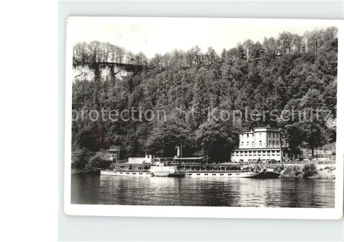 Rathen Saechsische Schweiz Faehrhaus Zeichen Ferienheim der Handwerkskammer Dres