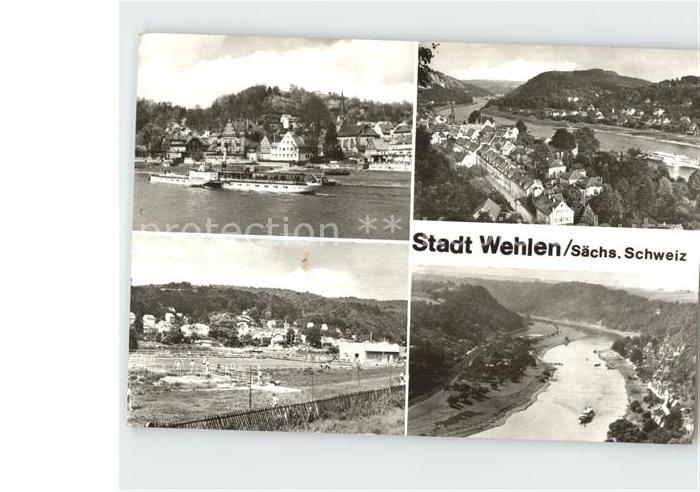 Wehlen Sachsen Elbe mit Dampfer Bad Schandau Freibad