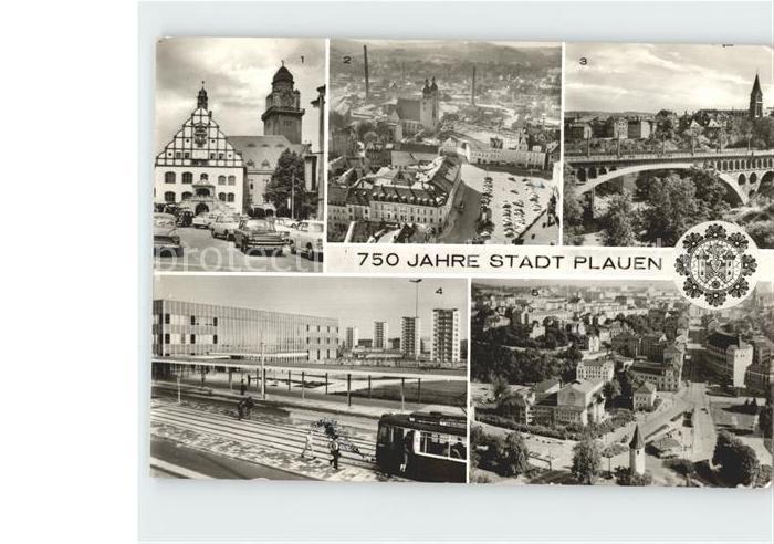 Plauen Dresden Rathaus am Altmarkt Friedrich Ebert Bruecke Grotewohl Platz Obere