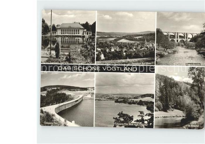 Vogtland Region Brambach Festhalle Bad Elster Elstertalbruecke Talsperre Pirk un
