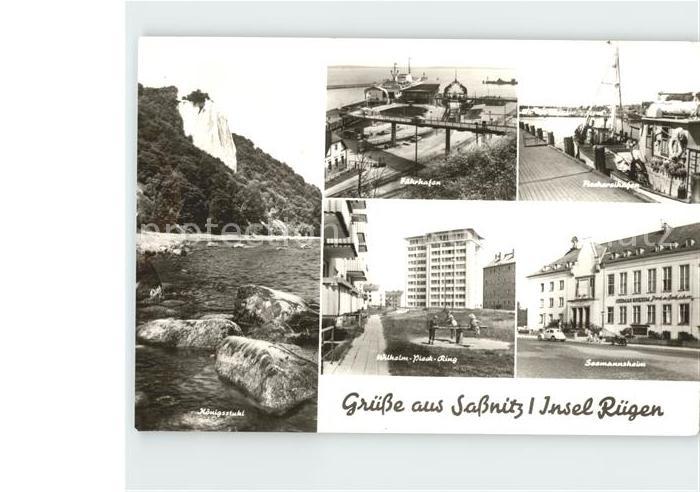 Sassnitz Ostseebad Ruegen Faehrhafen Koenigsstuhl Wilhelm Pieck Ring