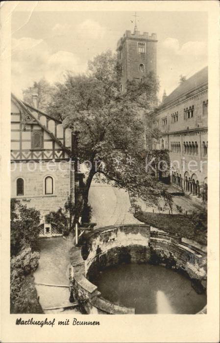 Wartburg Eisenach Burghof Brunnen