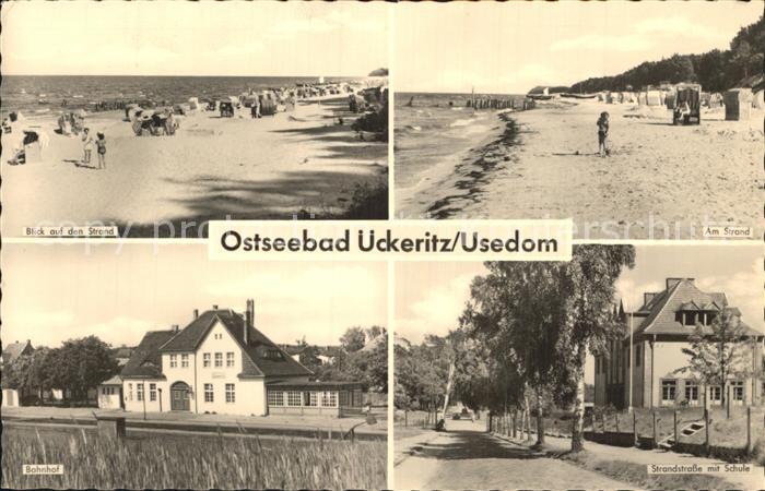 ueckeritz Usedom Strand Bahnhof Schule