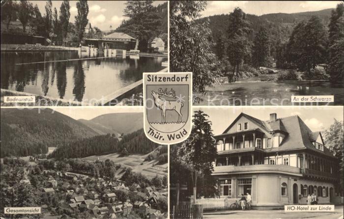Sitzendorf Thueringen Schwarza Hotel Linde Badeanstalt