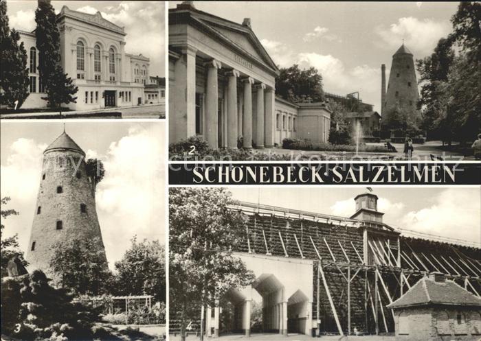 Schoenebeck Salzelmen Kurhaus Lindenbad Soleturm Gradierwerk