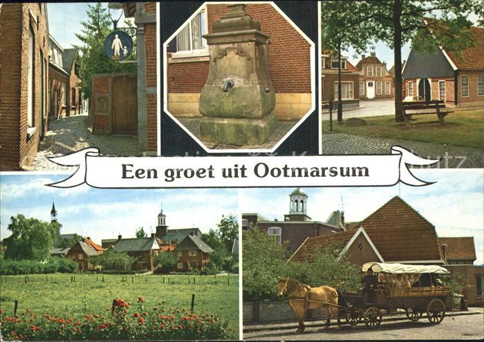 Ootmarsum Pferdewagen Brunnen Ortsansichten