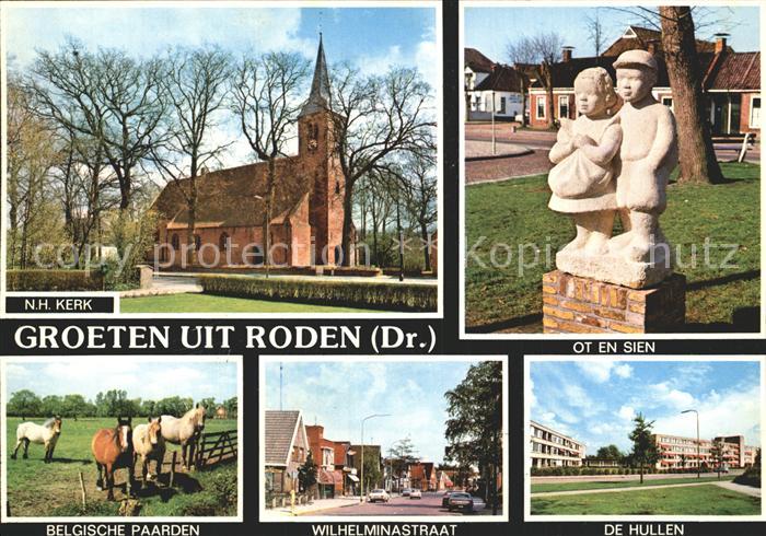 Roden Netherlands Kirche Belgische Pferde Ot Sien